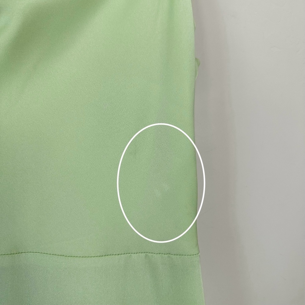 INTERMIX Paris Silk Midi Slip Dress Pistachio Green - Picture 8 of 15